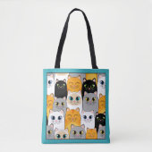 Sac fourre-tout Chats heureux (Devant)