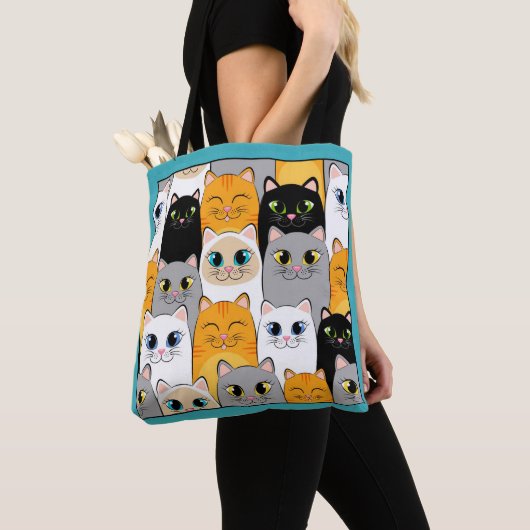Sac fourre-tout Chats heureux (De près)