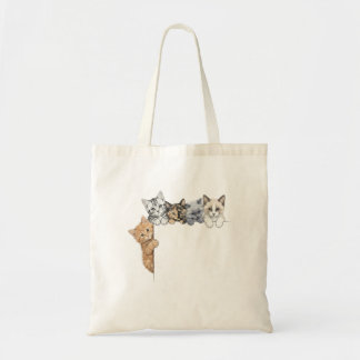 Sac fourre-tout Chats mignons qui regardent Sac fo