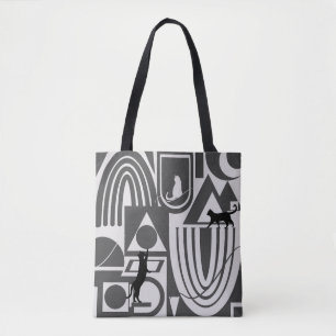 Sac fourre-tout Chats Noir et Blanc Chats Artistiq