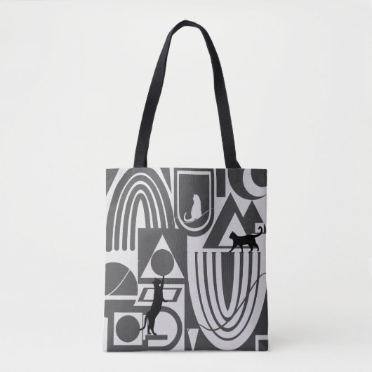 Sac fourre-tout Chats Noir et Blanc Chats Artistiq (Devant)