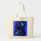 Sac fourre-tout Cheval Courir Dans La Nuit Bleue é (Devant)