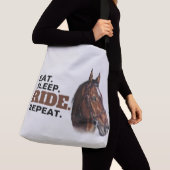 Sac fourre-tout Cheval De Châtaigne Mange.Dormir.  (De près)