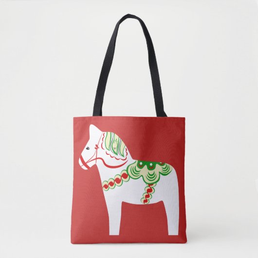 Sac fourre-tout Cheval de Dala Blanc (Devant)