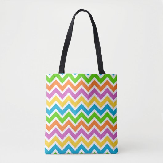 sac fourre-tout chevron printemps (Devant)