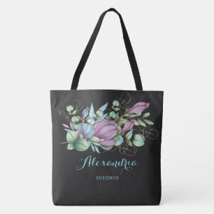 Sac fourre-tout chic à monogramme et motifs florau