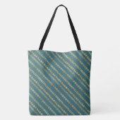 Sac fourre-tout chic bleu et or (Dos)