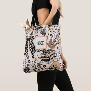 Sac fourre-tout chic léopard amateur de café Terre