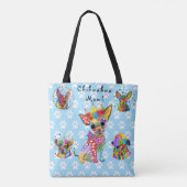 Sac fourre-tout Chihuahua Chiogs mignon et coloré (Dos)
