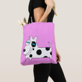 Sac fourre-tout chiot à pois (De près)
