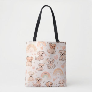 Sac fourre-tout chiot pastel pour maman de chien