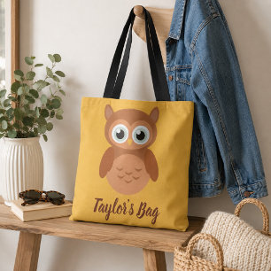 Sac fourre-tout chouette doré