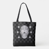 Sac fourre-tout Chrome Calavera (Rose blanche) (Dos)