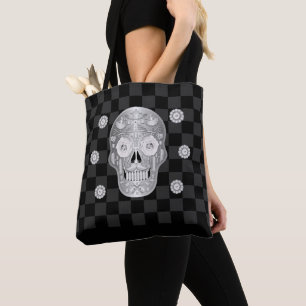 Sac fourre-tout Chrome Calavera (Rose blanche)