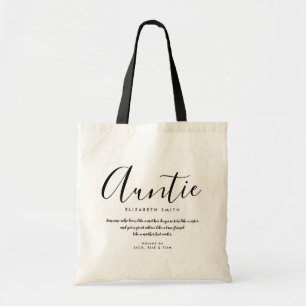 Sac fourre-tout citation Tante écriture girly élég