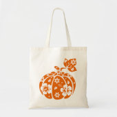 Sac fourre-tout Citrouille floral Halloween (Devant)