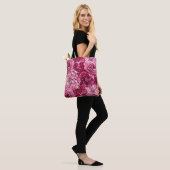 Sac fourre-tout Classic Pink Peonies Clusters (Sur le modèle)