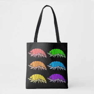 Sac fourre-tout - Cloportes arc-en-ciel (noir)