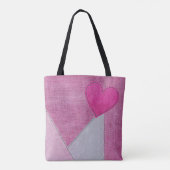 Sac fourre-tout Coeur Denim Rose (Dos)