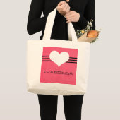 Sac fourre-tout Coeur rose moderne (Devant (produit))