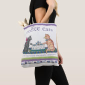 Sac fourre-tout Coffee Cats (De près)