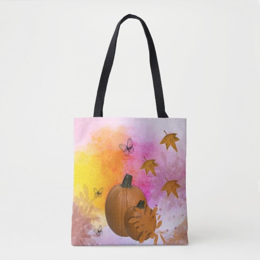 Sac fourre-tout Collage citrouille (Devant)