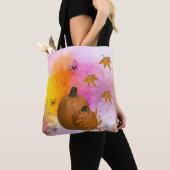 Sac fourre-tout Collage citrouille (De près)