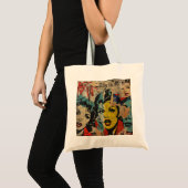 Sac fourre-tout collage d'art pop rétro (Devant (produit))