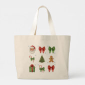 Sac fourre-tout collage de Noël vintage (Dos)