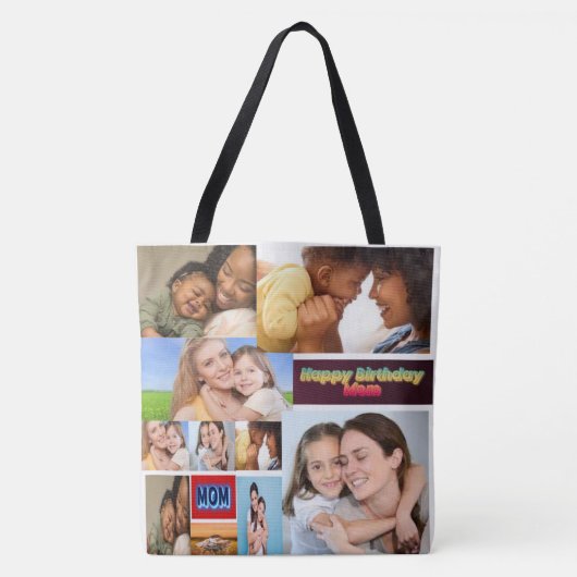Sac fourre-tout Collage photo personnalisé 7 (Devant)