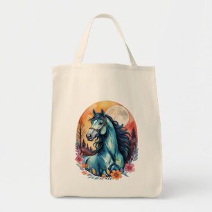 Sac fourre-tout coloré Blue Horse Dream