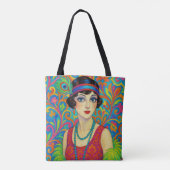 Sac fourre-tout coloré de Flapper. (Dos)