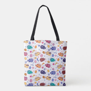 Sac fourre-tout coloré de poisson Kawaii - océan a