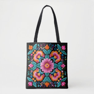 Sac fourre-tout coloré Floral mexicain Fiesta