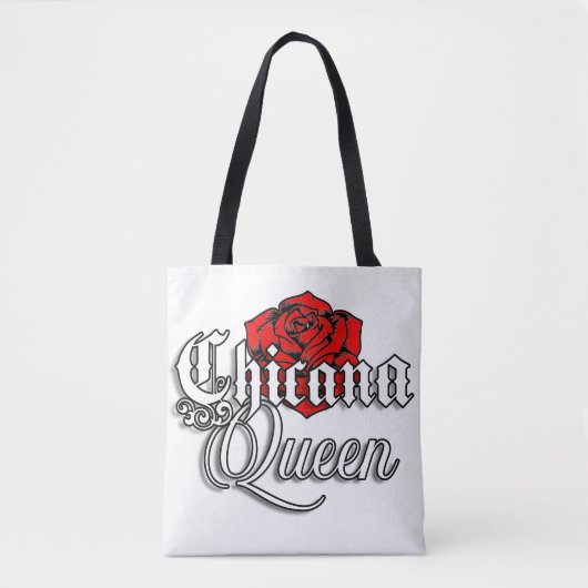 Sac fourre-tout commercial Chicana Queen Red Rose (Devant)