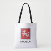 Sac fourre-tout cool rouge blanc et noir dragon (Devant)