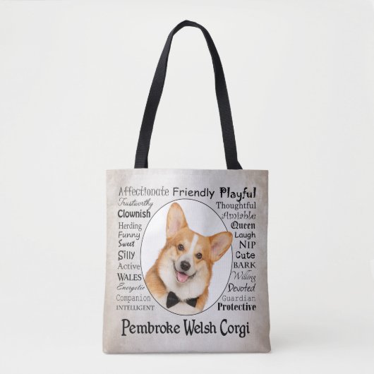 Sac fourre-tout Corgi Traits (Devant)