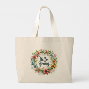 Sac fourre-tout - Couronne florale de printemps