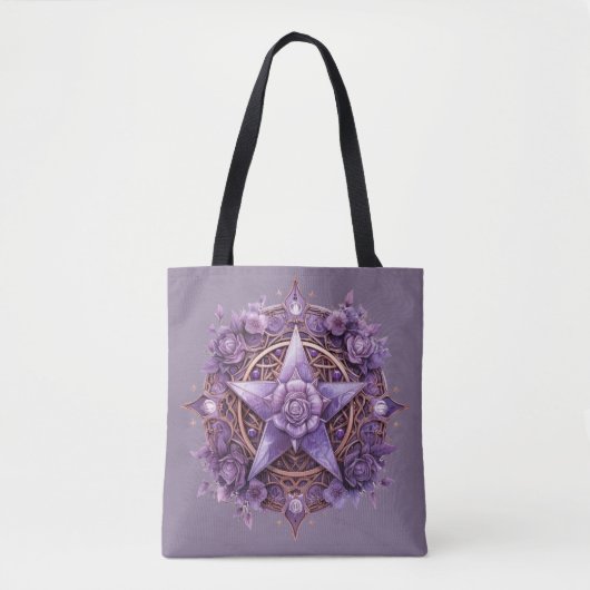 Sac fourre-tout Coven Essentials - Purple Pentacle (Devant)