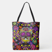 Sac fourre-tout crâne sucre (Dos)