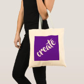Sac fourre-tout "Créer" violet (Devant (produit))