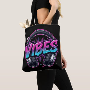 Sac fourre-tout Cyberpunk Casque Neon Vibes Musiqu