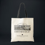 Sac fourre-tout d'accueil personnalisé du Mariage<br><div class="desc">Bienvenue à vos invités hors de la ville avec ce sac de bienvenue pour mariage de Pittsburgh.</div>