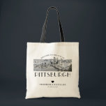 Sac fourre-tout d'accueil personnalisé du Mariage<br><div class="desc">Bienvenue à vos invités hors de la ville avec ce sac de bienvenue pour mariage de Pittsburgh.</div>