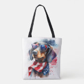 SAC FOURRE-TOUT DACHSHUND JOUR D'INDÉPENDANCE (Dos)