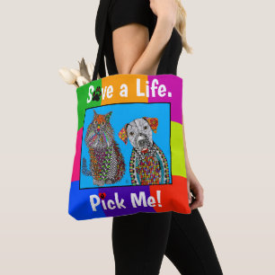Sac fourre-tout d'adoption de chats et de chiens m