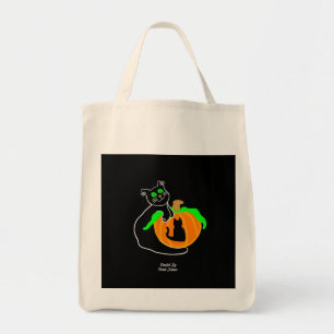 Sac fourre-tout d'alimentation Citrouille de chat
