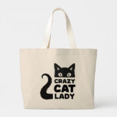 Sac fourre-tout d'alimentation Crazy Cat Lady (Dos)
