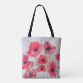 Sac fourre-tout d'alimentation en aquarelle Red Po (Dos)