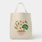 Sac fourre-tout d'alimentation réutilisable Légume (Dos)